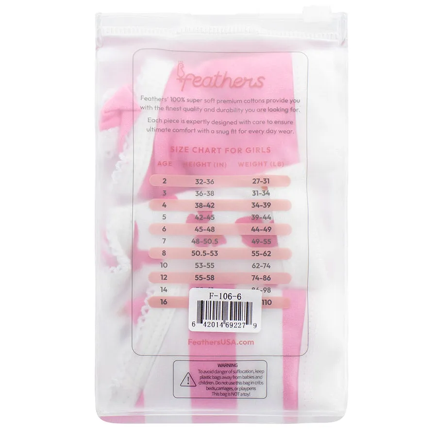 Girls Feathers Panties - 3 Pk.