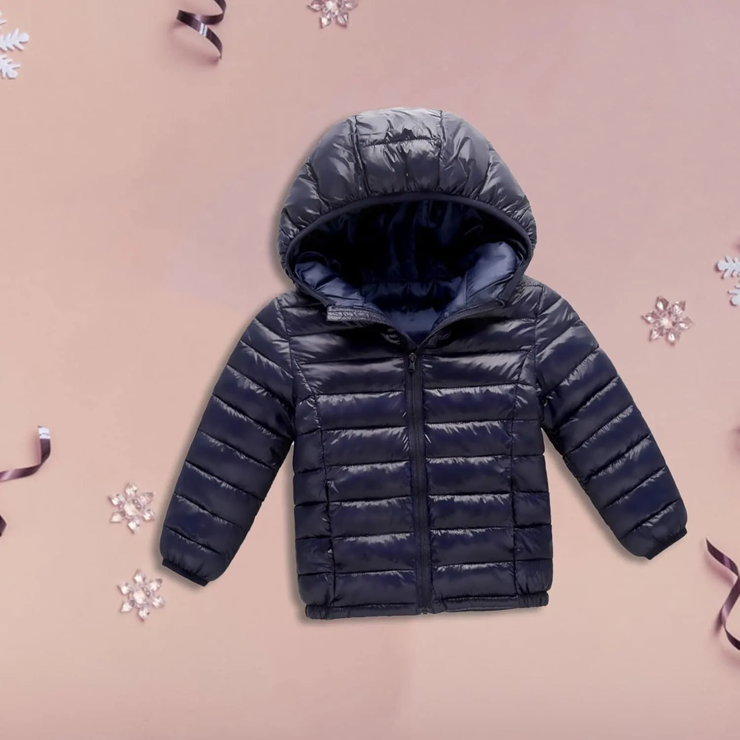 Girls' Outerwear Jackets & Coats Long Flower Printing Winter Hooded Down Jacket Down Alternative Outerwear