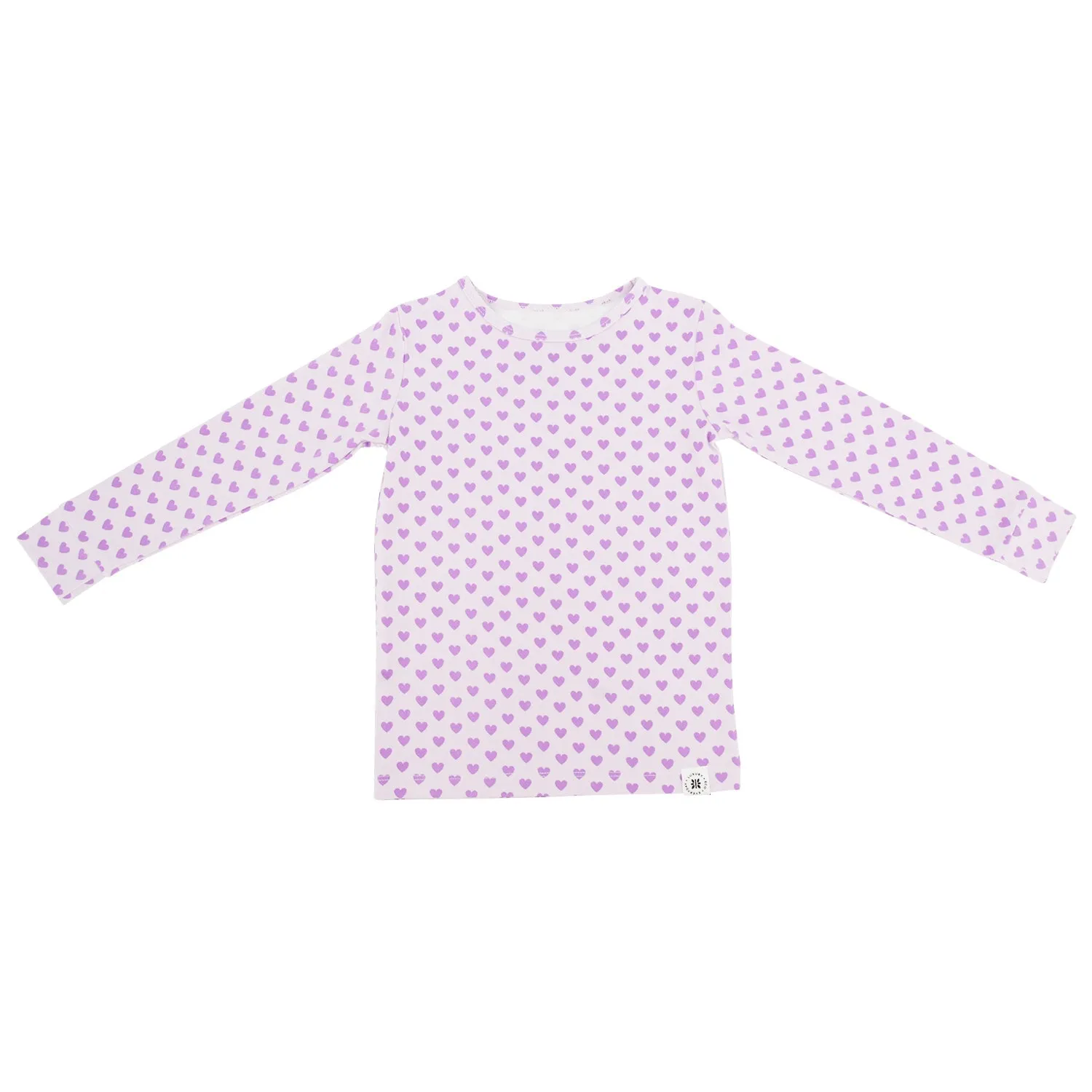 Girls Purple Hearts Bamboo Pajama