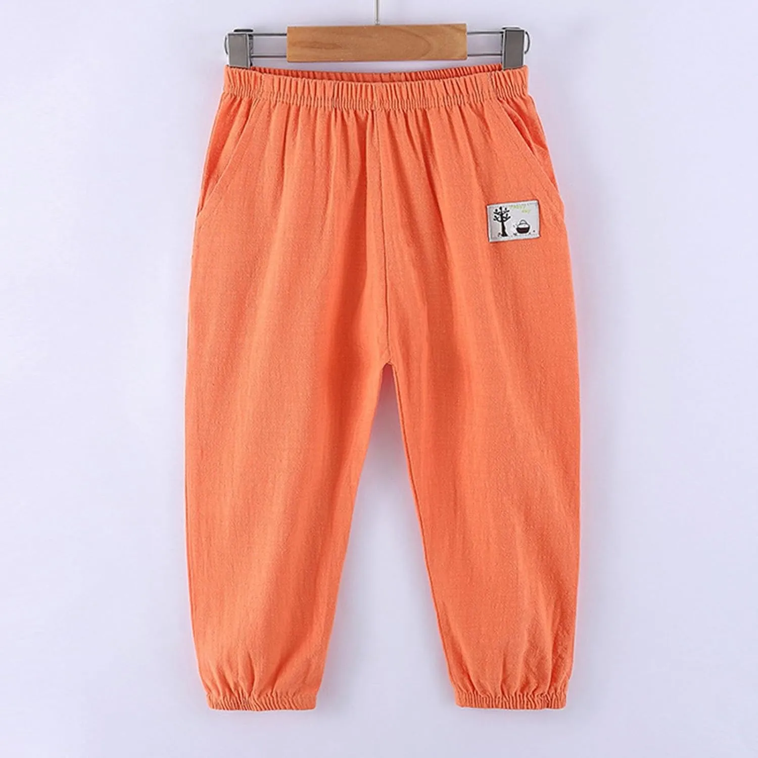 Girls Summer Cotton Athletic Sweatpants Unisex Boys Print Lightweight Casual Running Workout Jogger Pants 3-10 Years