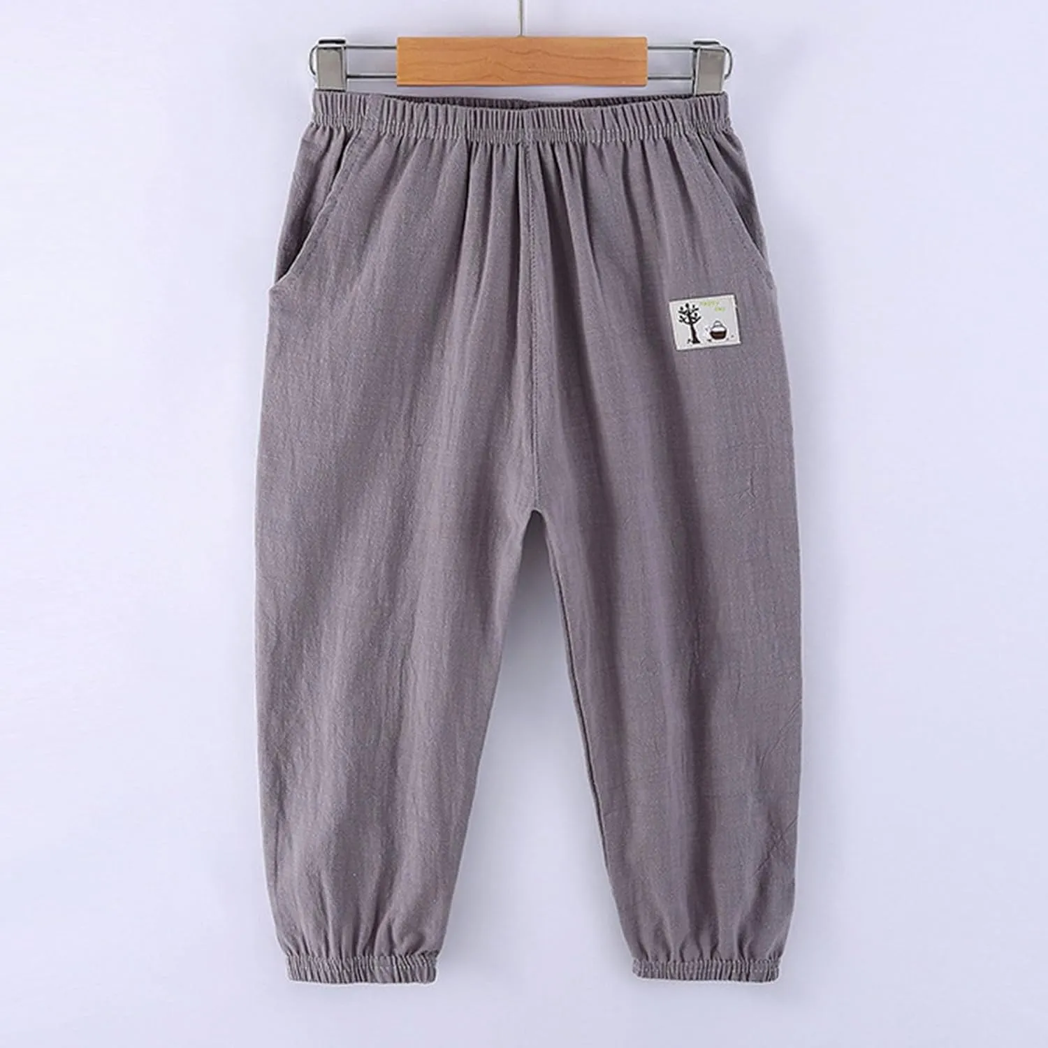 Girls Summer Cotton Athletic Sweatpants Unisex Boys Print Lightweight Casual Running Workout Jogger Pants 3-10 Years
