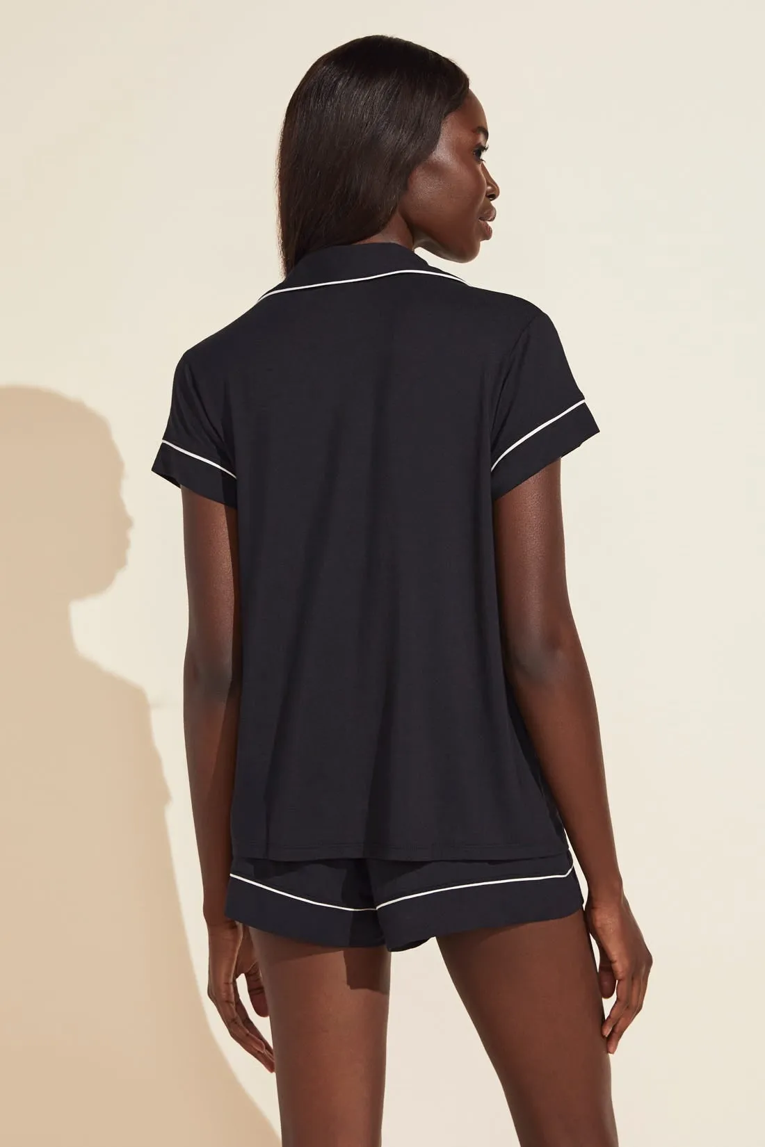 Gisele TENCEL™ Modal Shortie Short PJ Set | Black/Sorbet Pink
