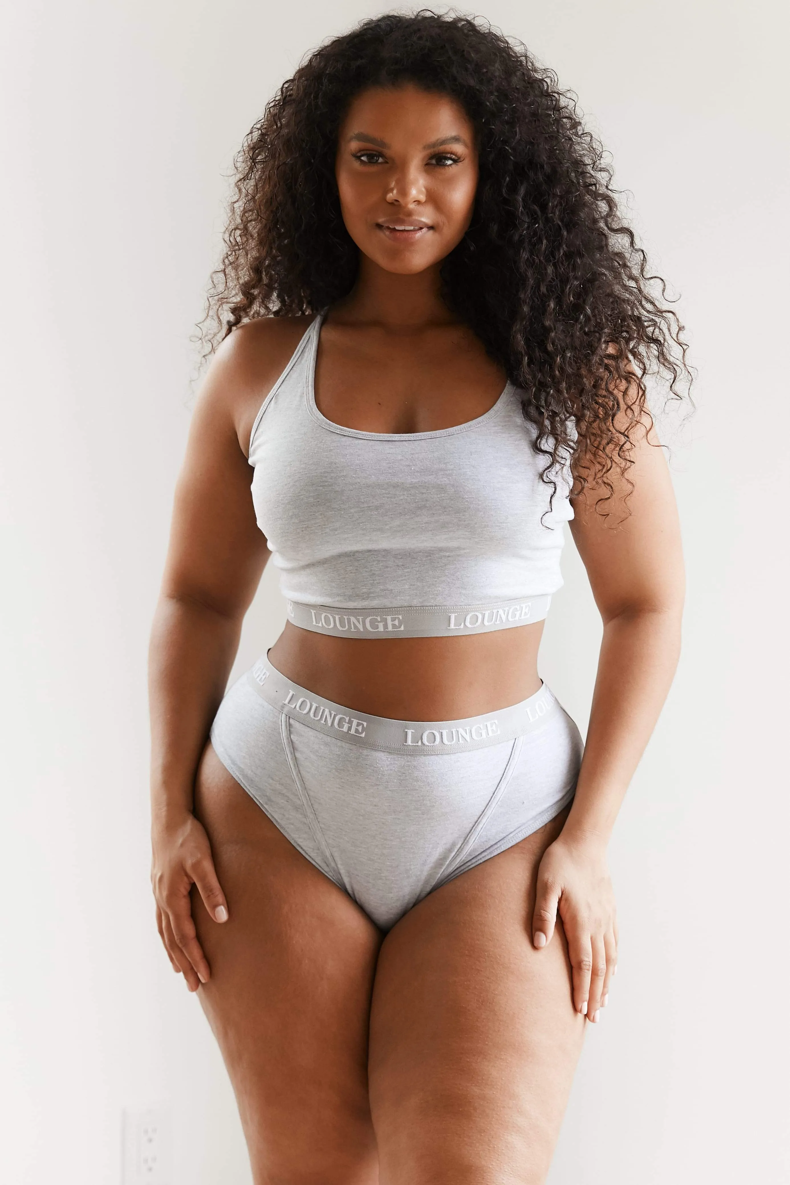 Grey Basic Bralet & Briefs