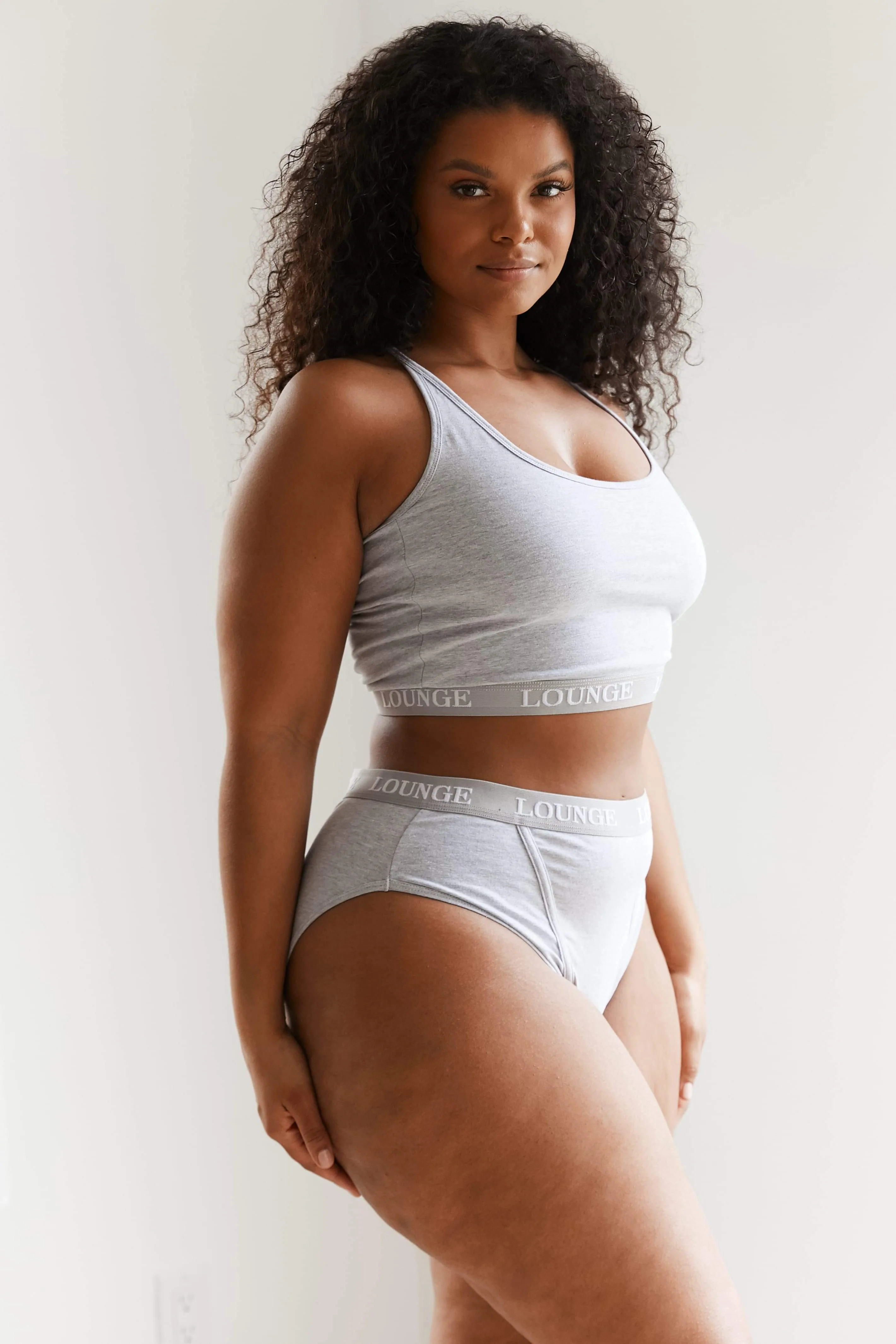 Grey Basic Bralet & Briefs