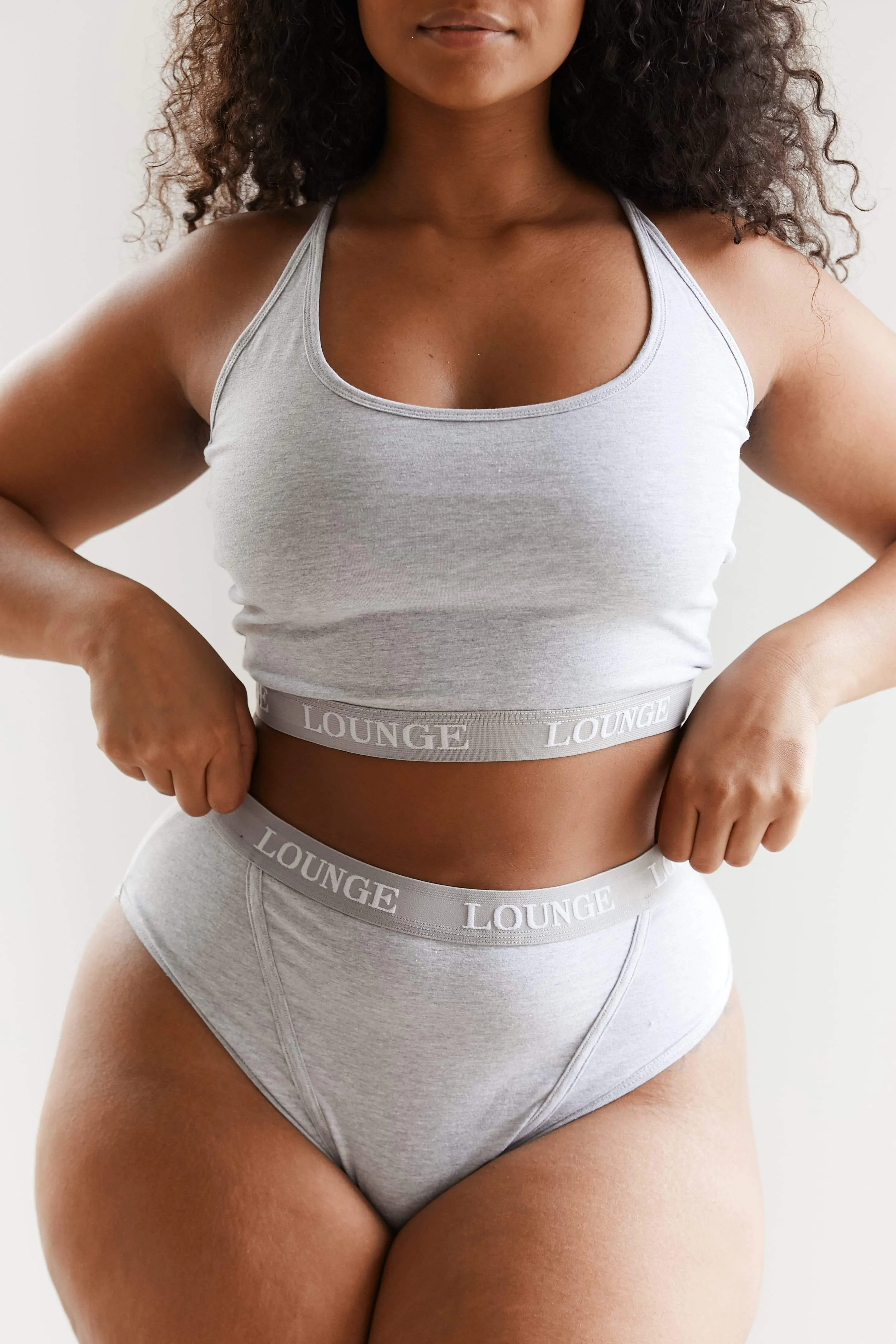 Grey Basic Bralet & Briefs