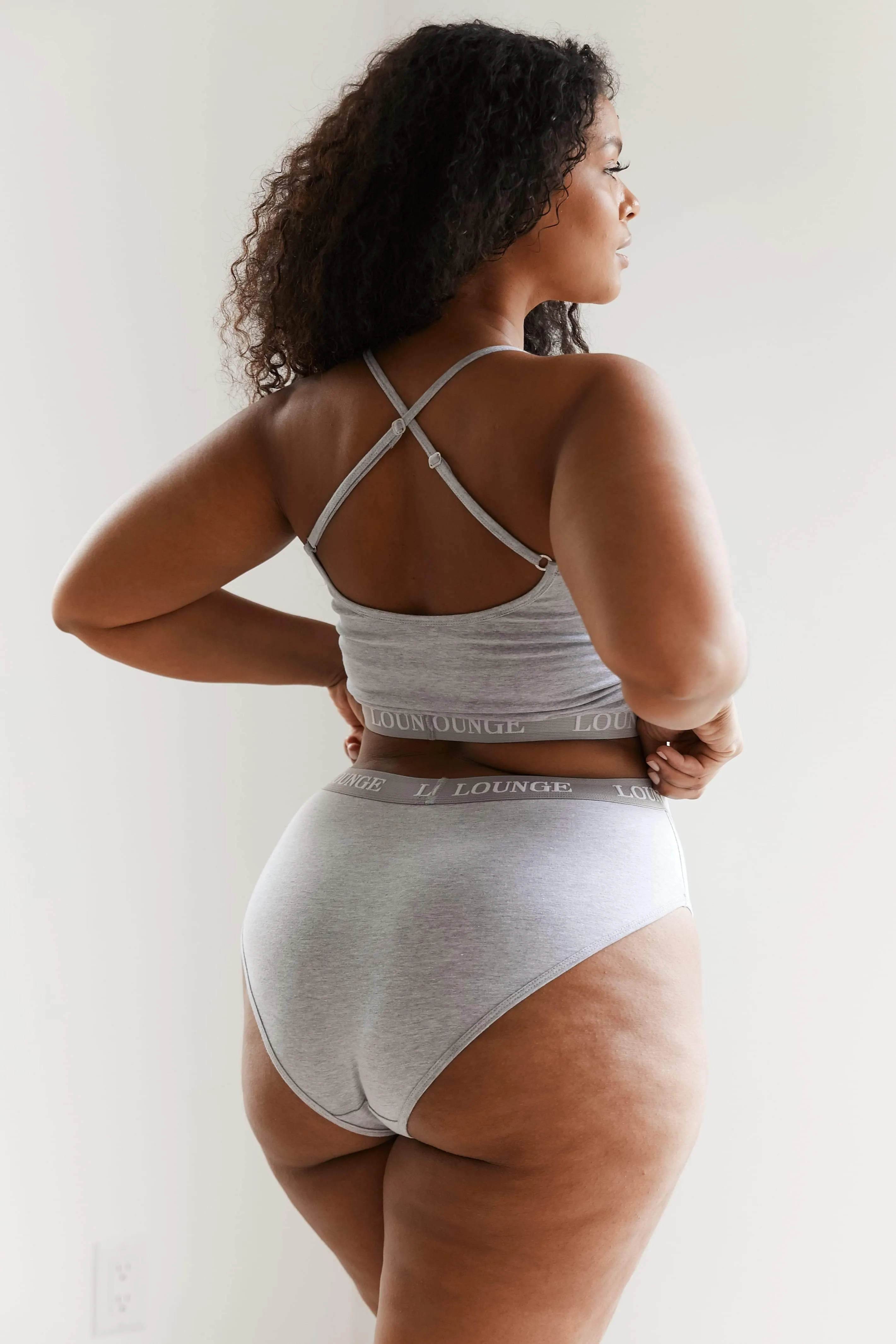 Grey Basic Bralet & Briefs