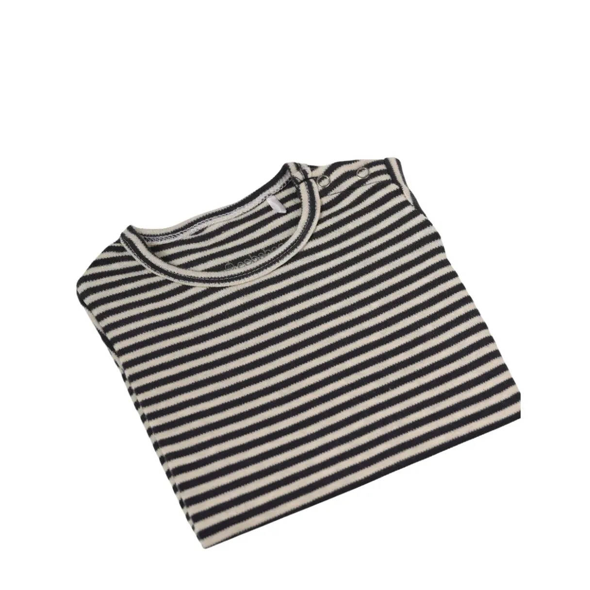 Half sleeve white & black little boys stripes t-shirt for baby