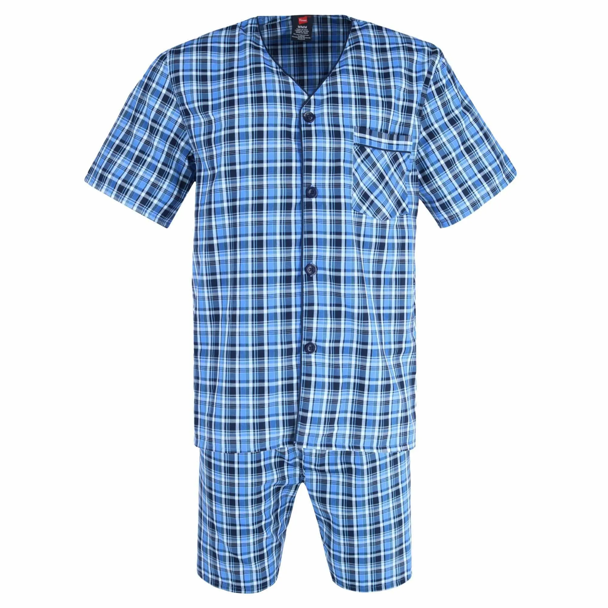 Hanes Big and Tall Short Sleeve Short Leg Pajama Set