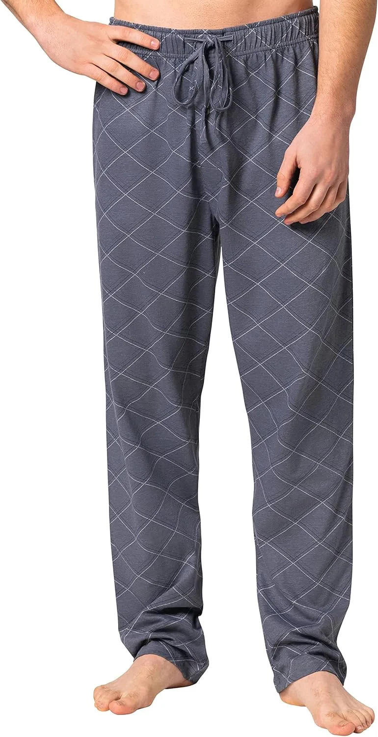 Hanes Men's Pajamas Cotton X-Temp Long Sleeve Shirt & Pants Knit Pjs Lounge Set