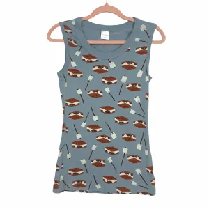 Hanna Anderson Blue S'mores Sleeveless Pajama Top- Size S (Sold Out Online, We Have Matching Bottoms)