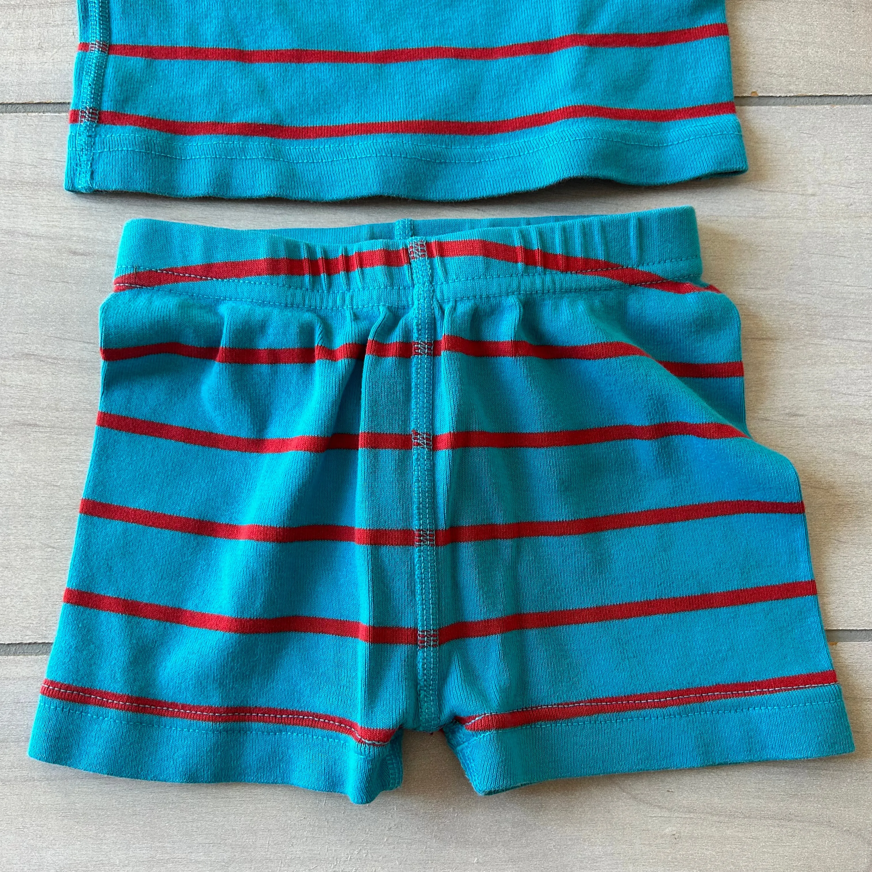 Hanna Andersson Superman Superhero Organic Cotton Short John Pajama Set