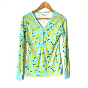 Hannah Anderson Lemon Print Organic Cotton Long Sleeve Pajama Top- Size S (we have matching pants)