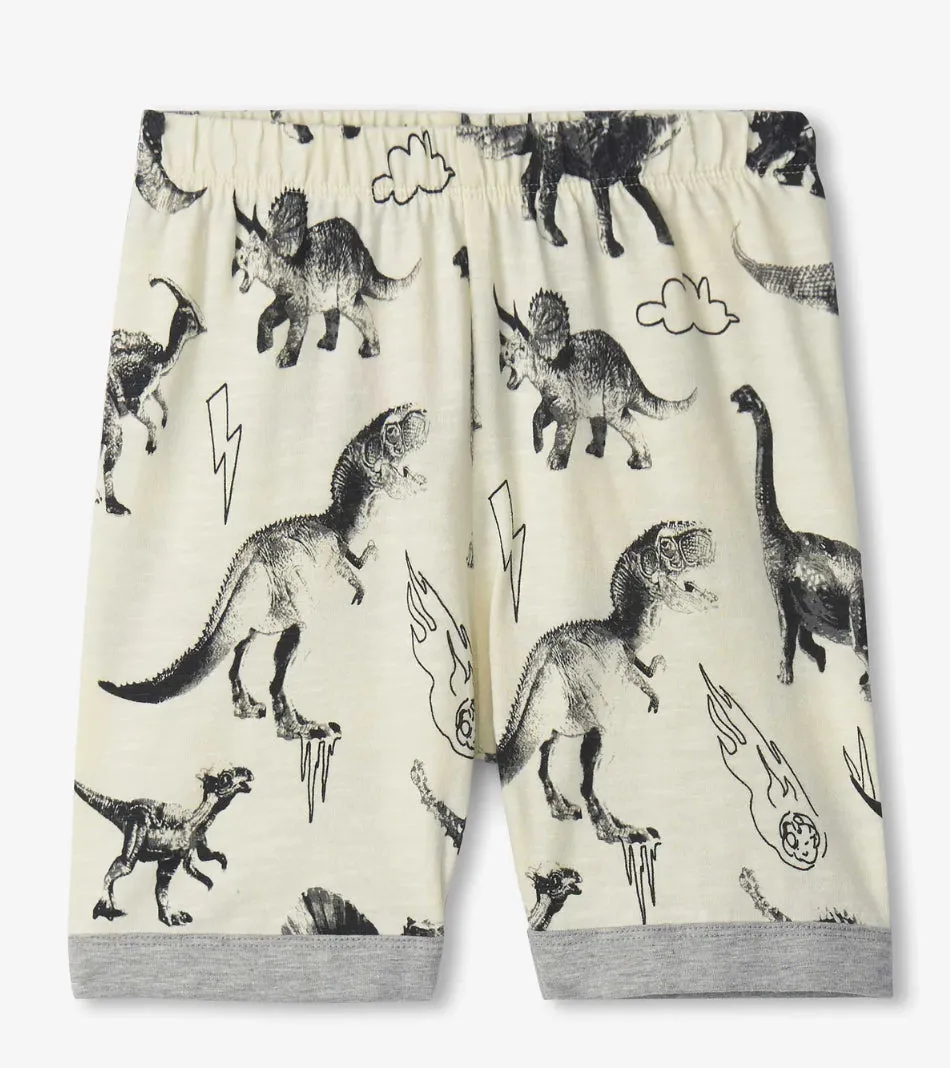 Hatley “Dino Extinction” Organic Cotton Summer Pjs Set: Size 2 to 12