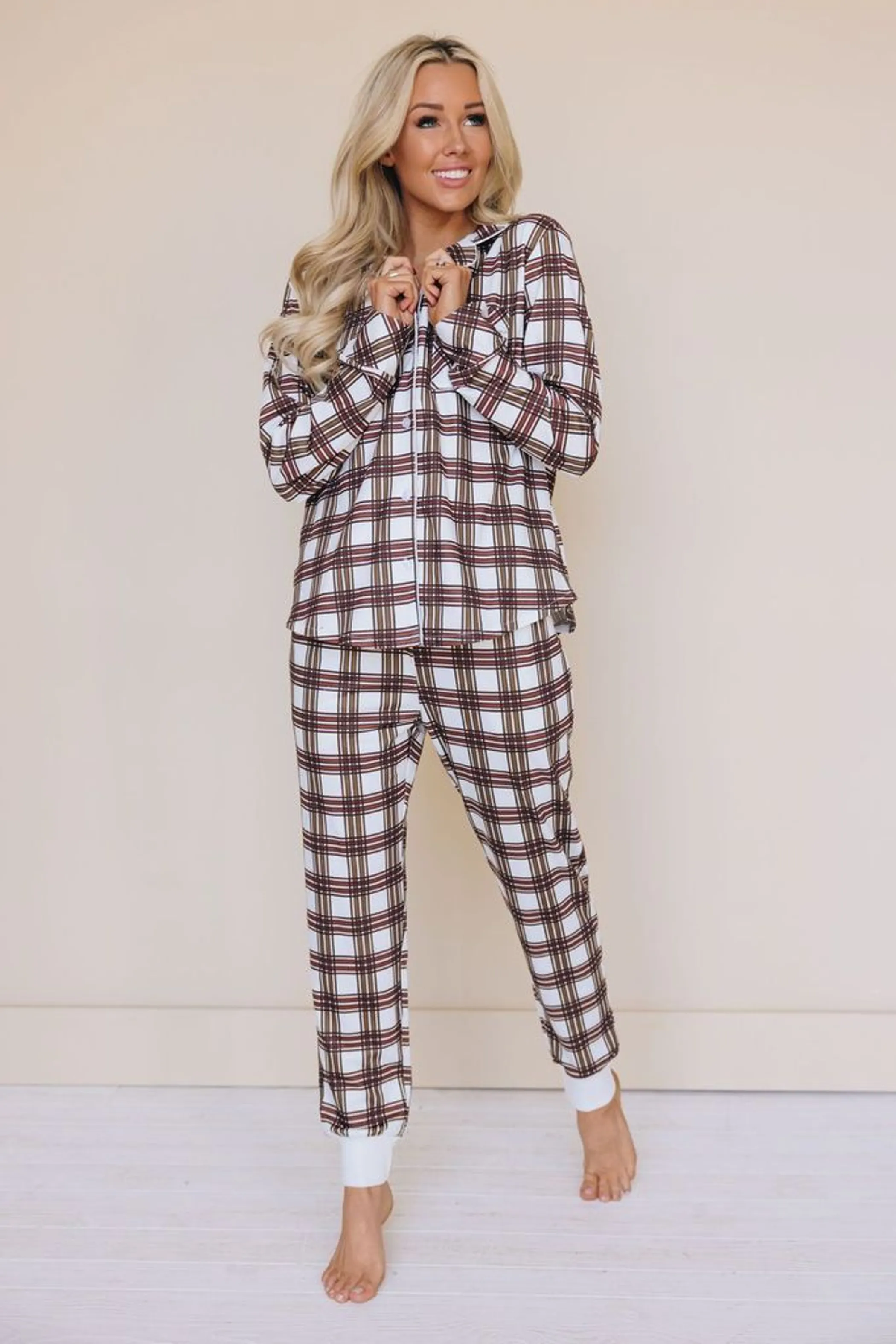 Hayes Plaid PJ Set