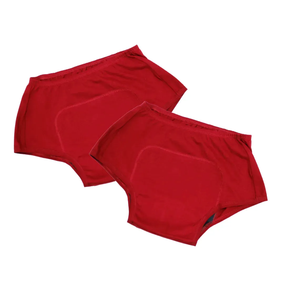 Heavy Flow Period Panties For Beginners | Boxer Fit For Heavy Flow | Prevents Front, Back & Inner Thigh Stains | 2 Pack