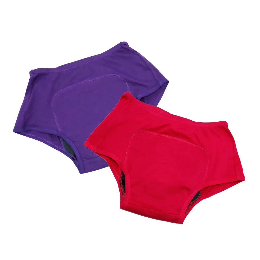 Heavy Flow Period Panties For Beginners | Boxer Fit For Heavy Flow | Prevents Front, Back & Inner Thigh Stains | 2 Pack