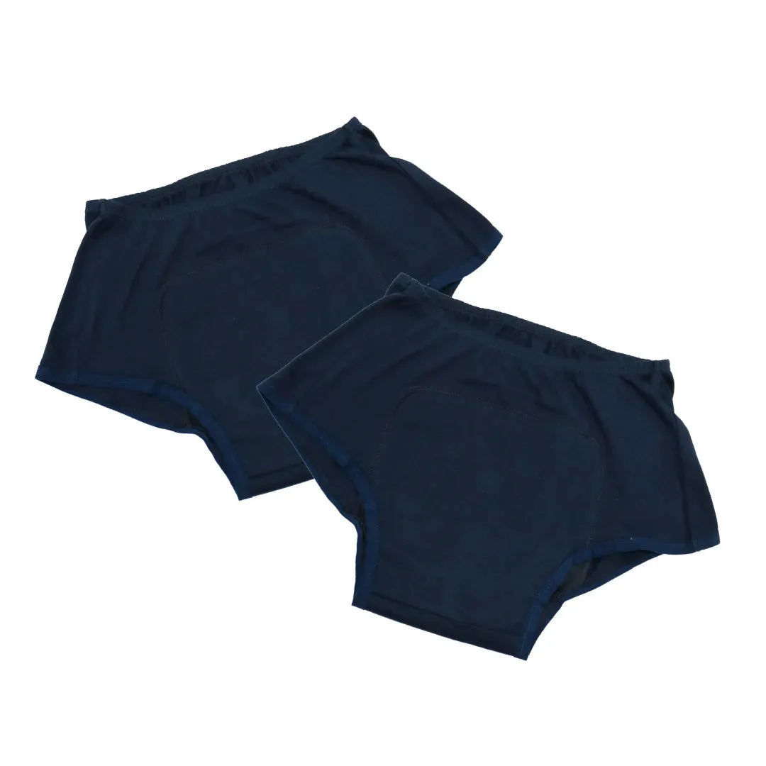 Heavy Flow Period Panties For Beginners | Boxer Fit For Heavy Flow | Prevents Front, Back & Inner Thigh Stains | 2 Pack