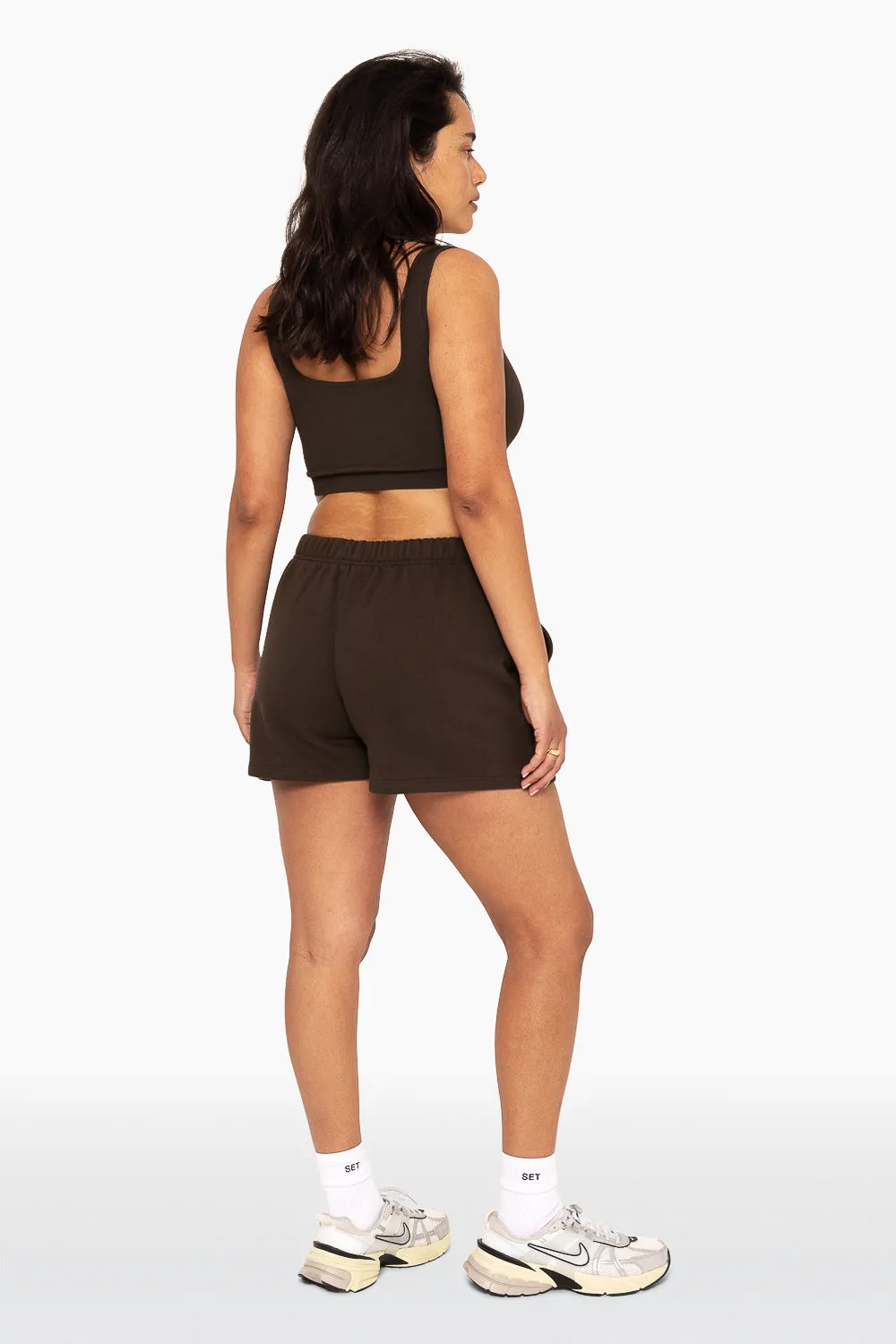 HEAVYWEIGHT SWEATS SWEAT SHORTS - ESPRESSO