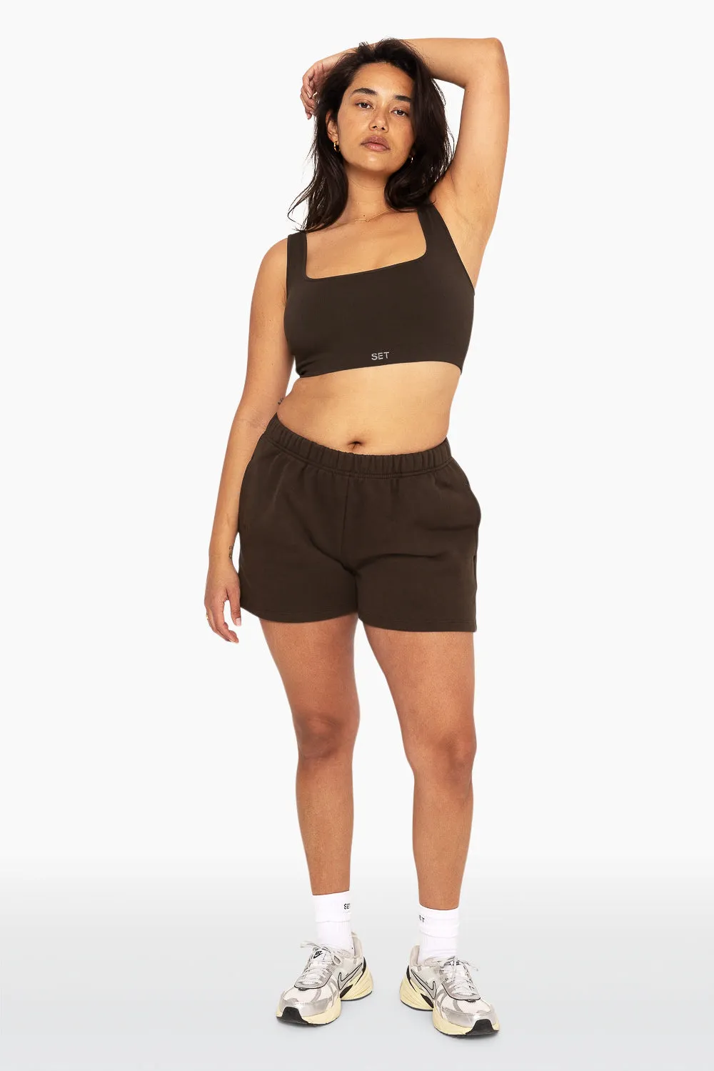 HEAVYWEIGHT SWEATS SWEAT SHORTS - ESPRESSO