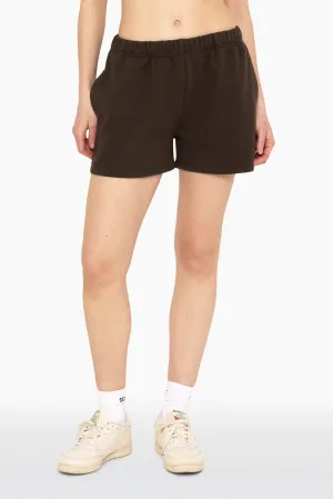 HEAVYWEIGHT SWEATS SWEAT SHORTS - ESPRESSO