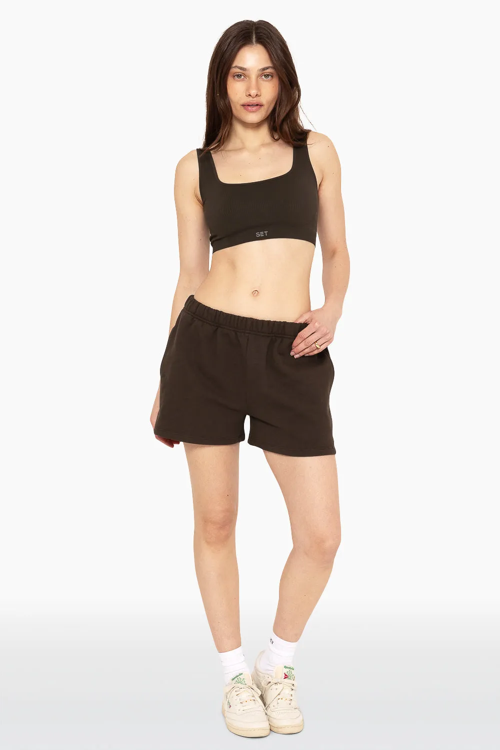 HEAVYWEIGHT SWEATS SWEAT SHORTS - ESPRESSO