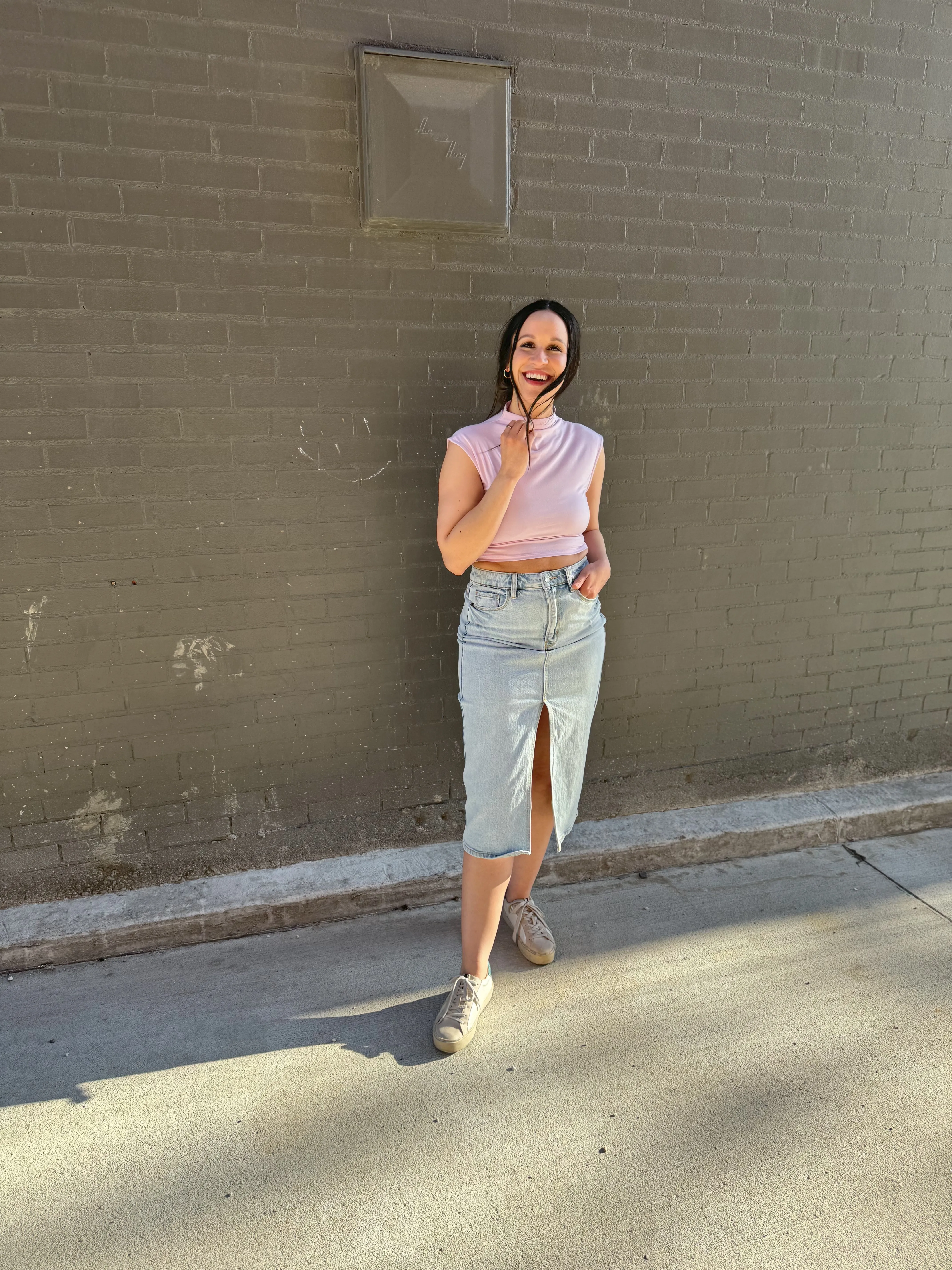 High Neck Sleeveless Lavender Top