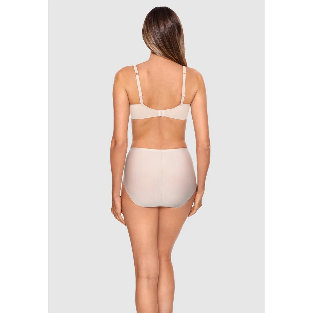 High Waist Light Control Shaping Brief with Lace