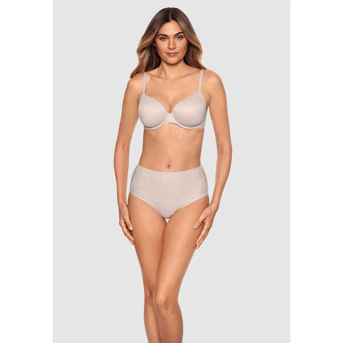 High Waist Light Control Shaping Brief with Lace