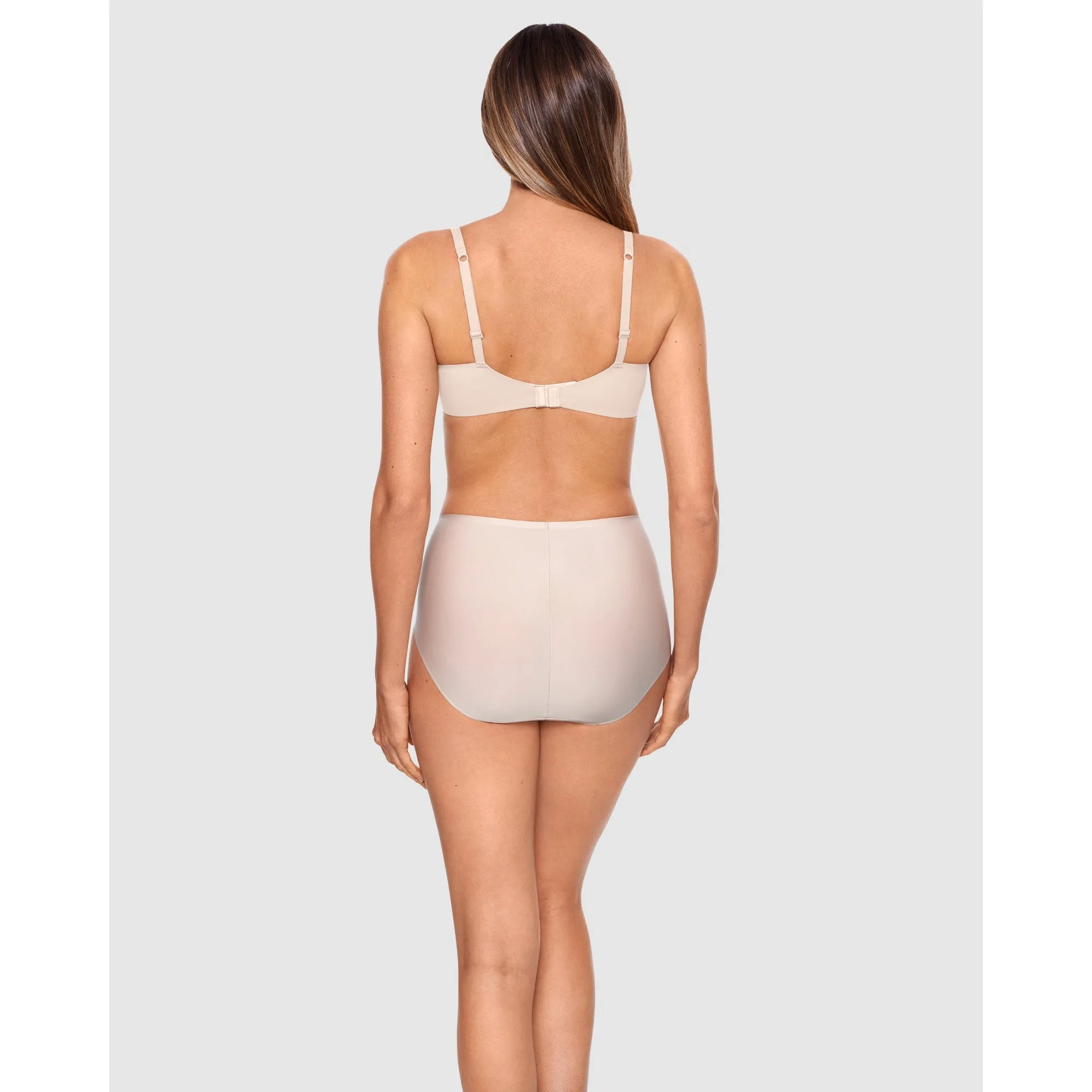 High Waist Light Control Shaping Brief with Lace