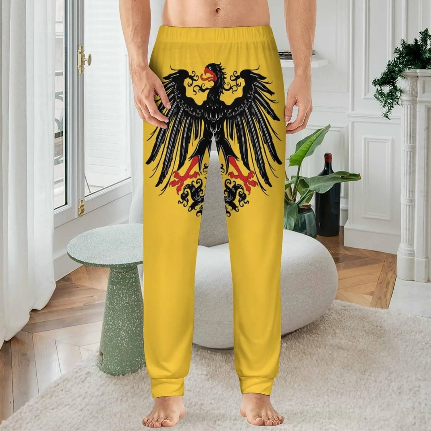 Historical Flag of Holy Roman Empire Men's Pajamas Pant Lounge Sleep Bottoms Sleepwear PJ