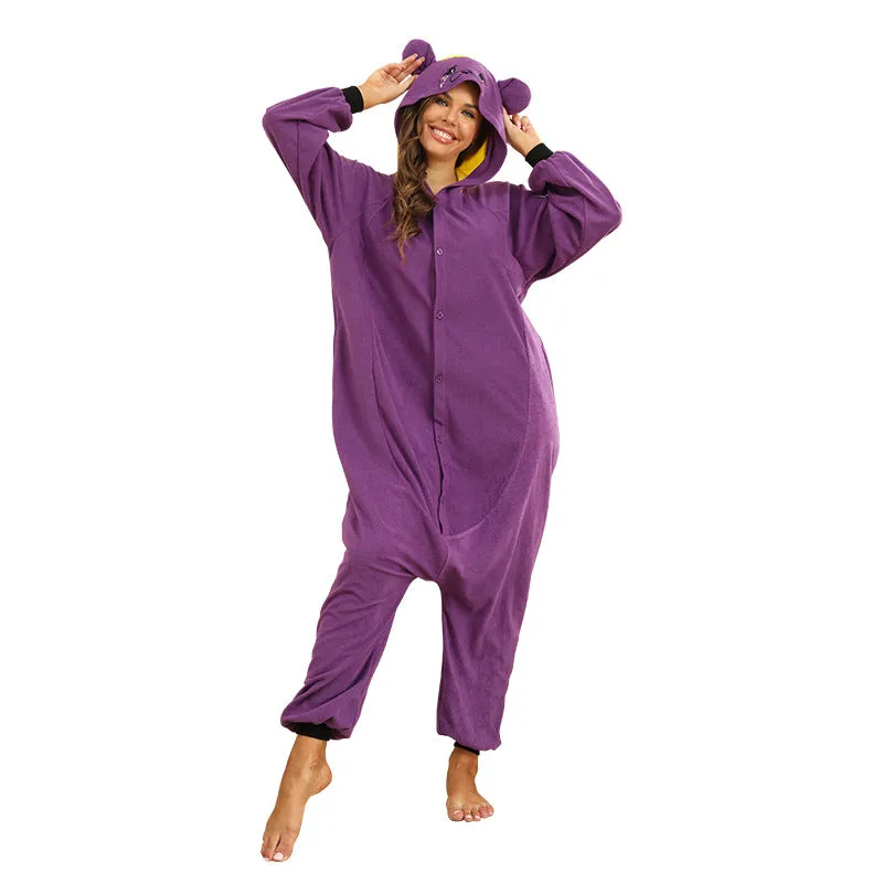 Hoodies Blankets Fleece Cartoon Jumpsuit Pajamas