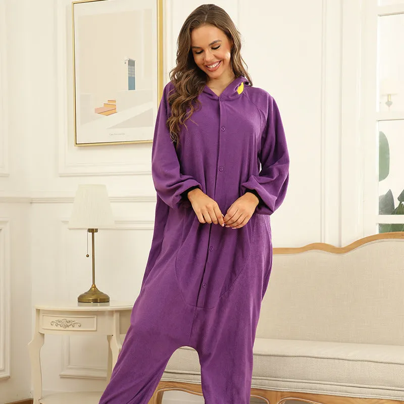 Hoodies Blankets Fleece Cartoon Jumpsuit Pajamas