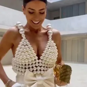 Huge Pearls Party Club Top