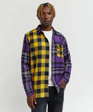 Hunter Checkered Color Block Flannel Shirt