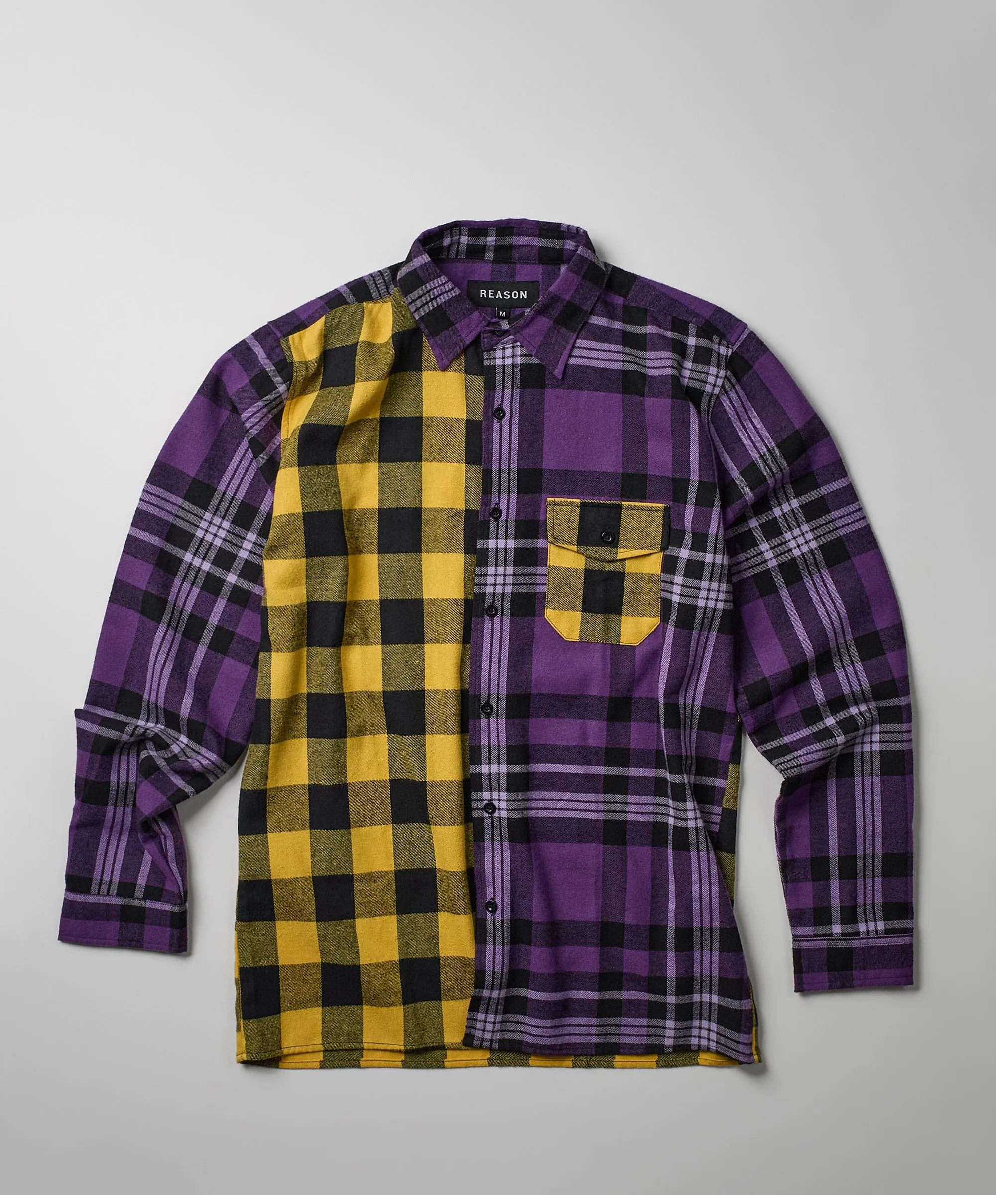 Hunter Checkered Color Block Flannel Shirt
