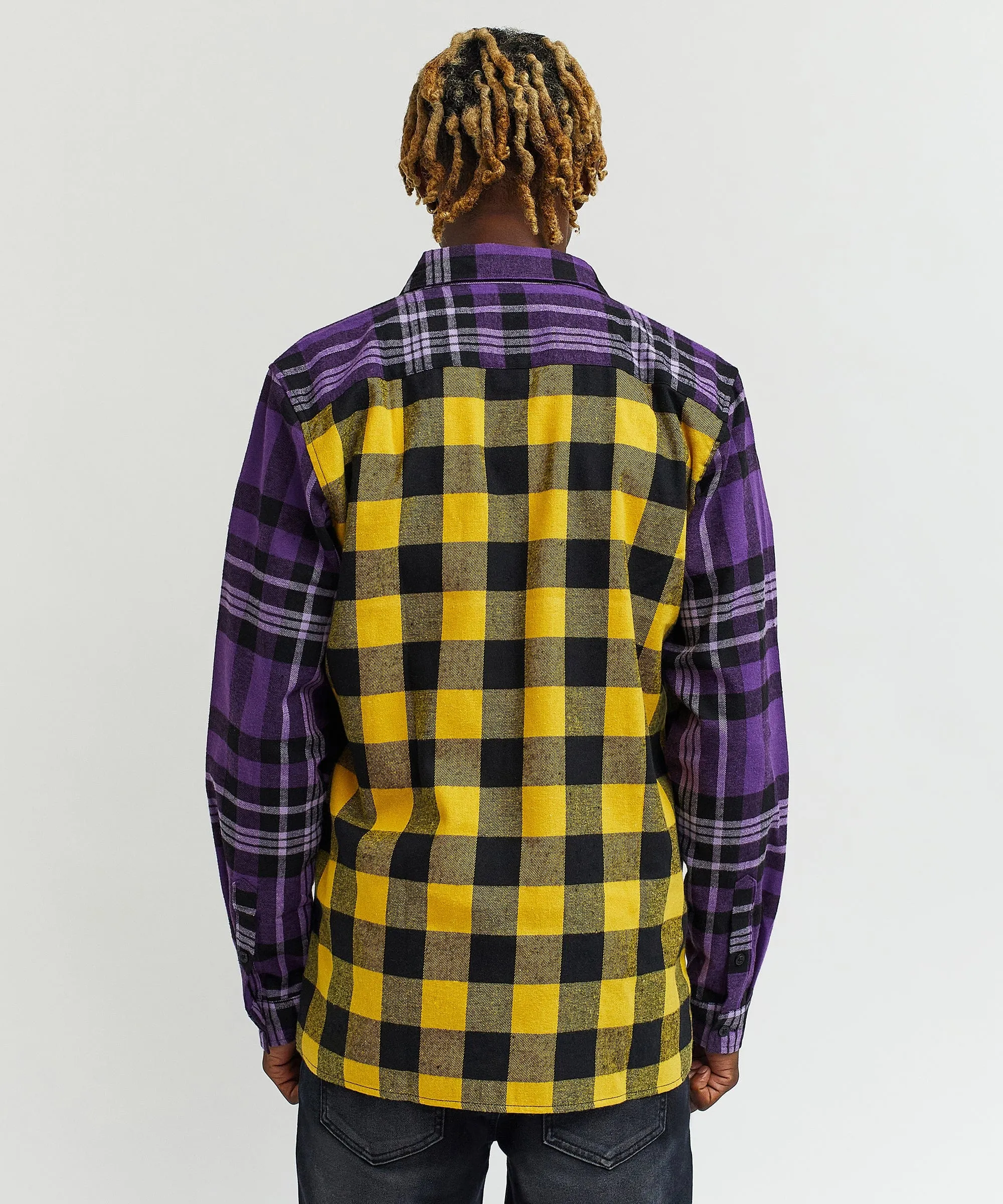 Hunter Checkered Color Block Flannel Shirt