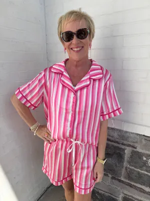 I Heart you Stripe Pajamas