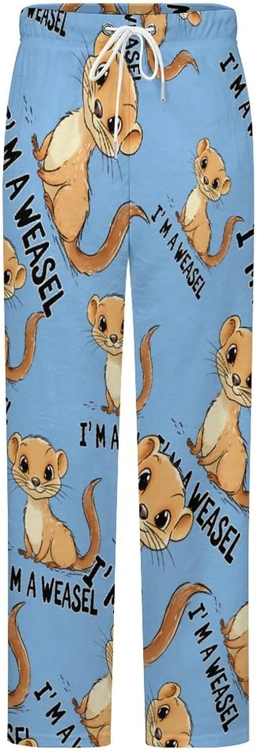 I'm A WEASEL Women's Pajama Pants Fleece Warm Pj Bottoms Sleepwear Lounge Pants Loungewear
