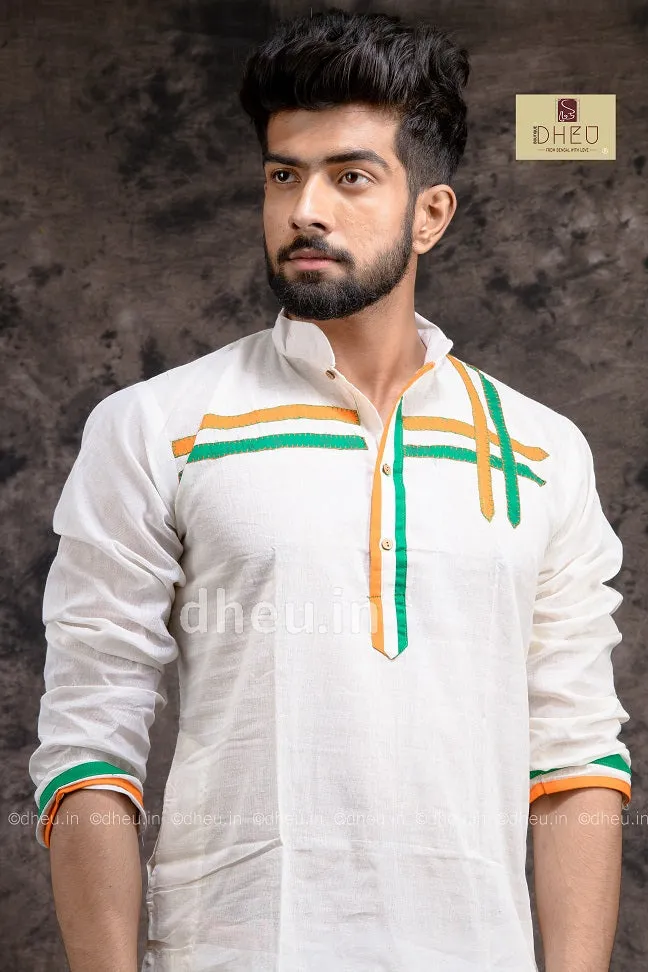 Independence Day Saree-Kurta Couple Set