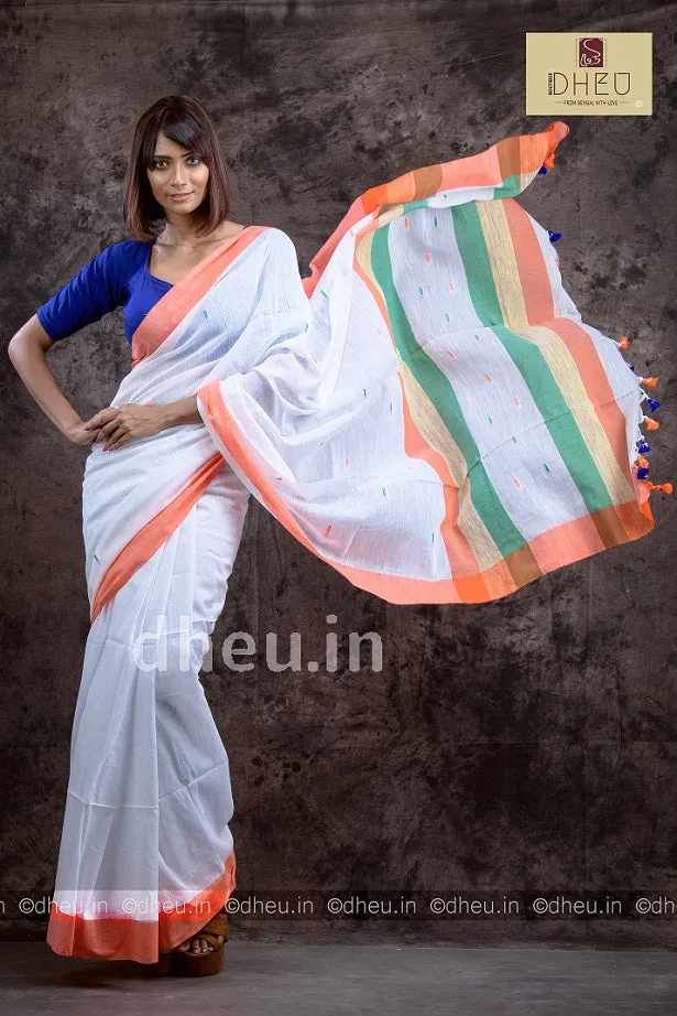 Independence Day Saree-Kurta Couple Set