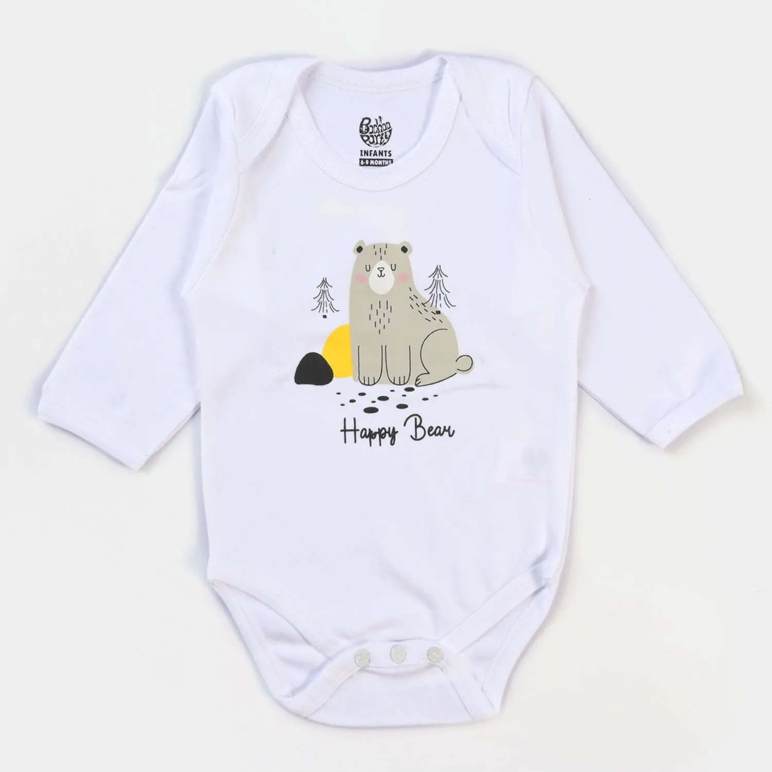 Infant Boys Cotton Set 4PCs Set Bear-B. White