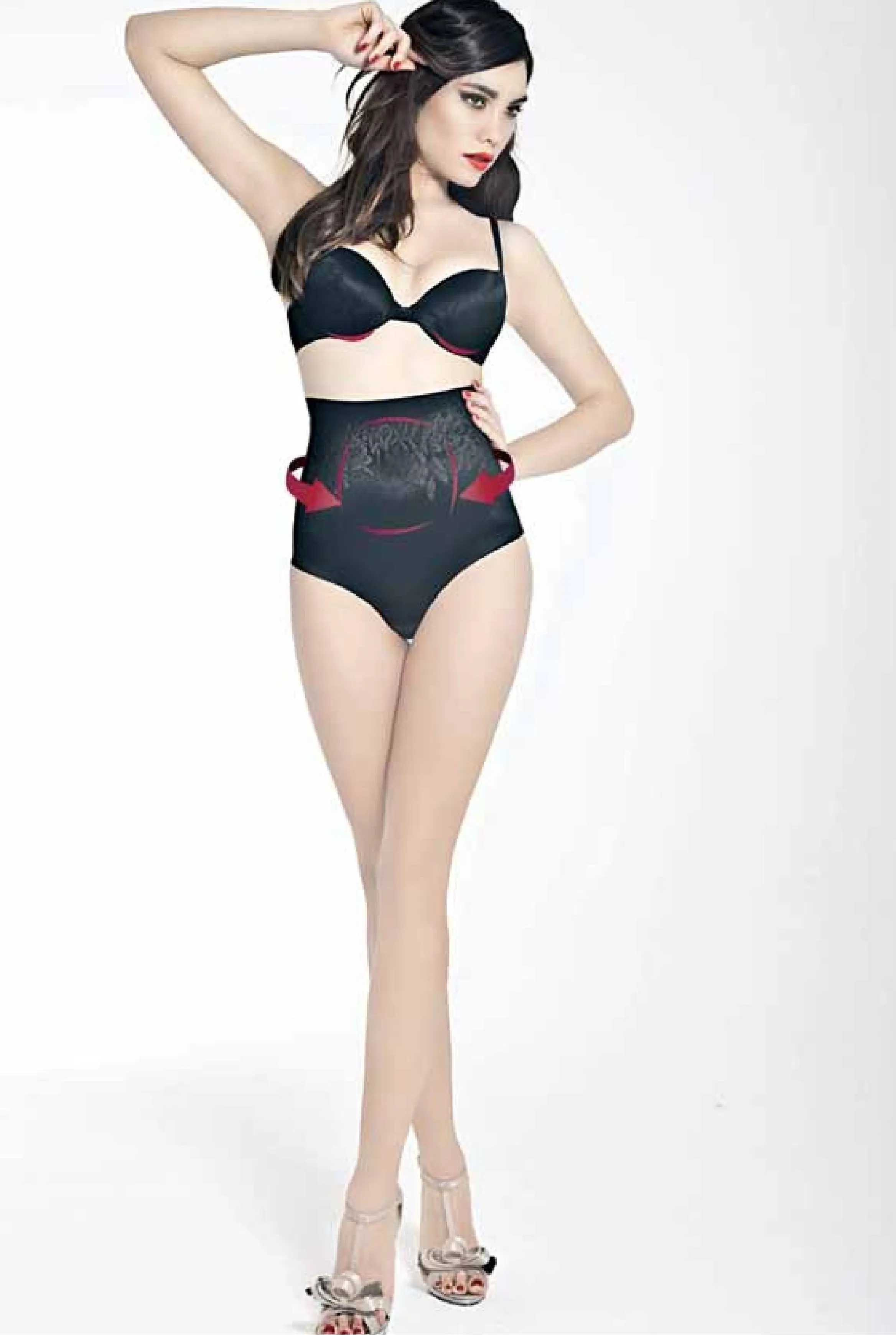 Jacquard High-Waisted Control Culotte
