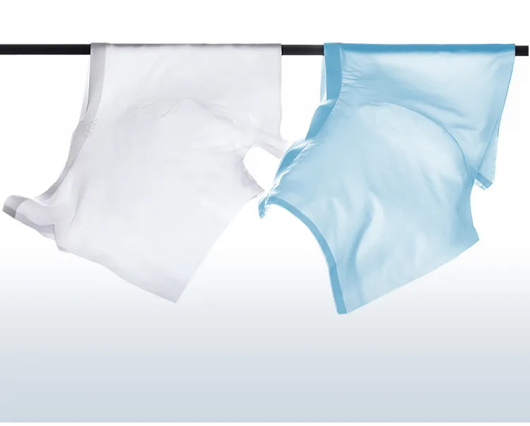 Jinquedai  3Pcs Summer Men Ice Silk Seamless Underwear Sexy Men's Boxers Shorts Male Ultra-thin Breathable Panties Boxer Briefs Underpants