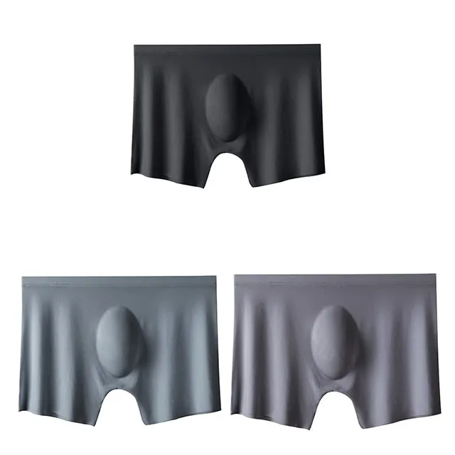 Jinquedai  3Pcs Summer Men Ice Silk Seamless Underwear Sexy Men's Boxers Shorts Male Ultra-thin Breathable Panties Boxer Briefs Underpants