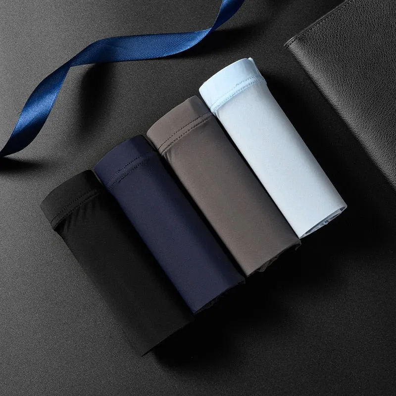 Jinquedai  3Pcs Summer Men Ice Silk Seamless Underwear Sexy Men's Boxers Shorts Male Ultra-thin Breathable Panties Boxer Briefs Underpants