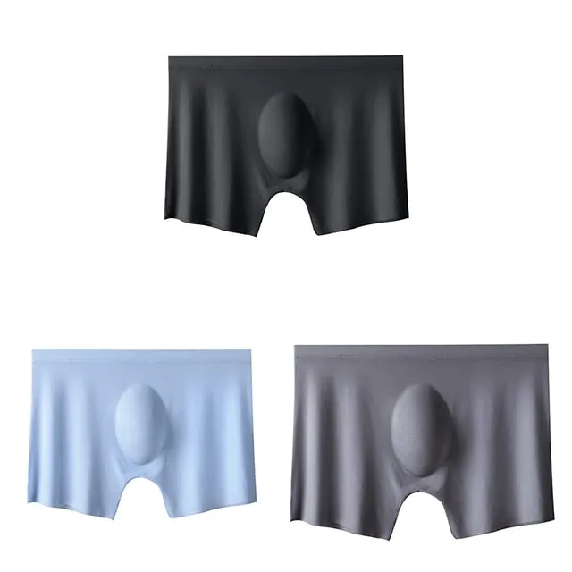 Jinquedai  3Pcs Summer Men Ice Silk Seamless Underwear Sexy Men's Boxers Shorts Male Ultra-thin Breathable Panties Boxer Briefs Underpants