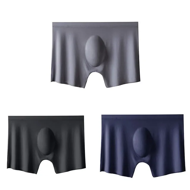 Jinquedai  3Pcs Summer Men Ice Silk Seamless Underwear Sexy Men's Boxers Shorts Male Ultra-thin Breathable Panties Boxer Briefs Underpants