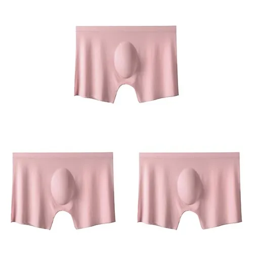Jinquedai  3Pcs Summer Men Ice Silk Seamless Underwear Sexy Men's Boxers Shorts Male Ultra-thin Breathable Panties Boxer Briefs Underpants