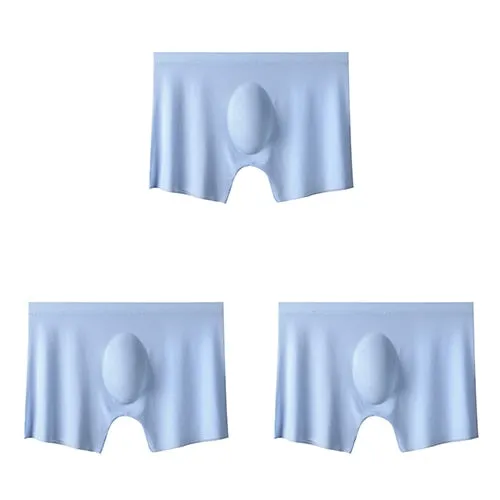 Jinquedai  3Pcs Summer Men Ice Silk Seamless Underwear Sexy Men's Boxers Shorts Male Ultra-thin Breathable Panties Boxer Briefs Underpants