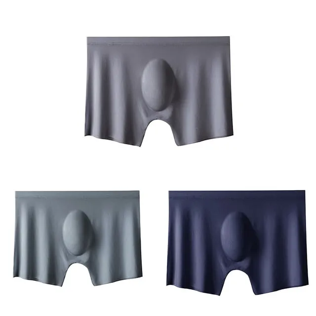 Jinquedai  3Pcs Summer Men Ice Silk Seamless Underwear Sexy Men's Boxers Shorts Male Ultra-thin Breathable Panties Boxer Briefs Underpants